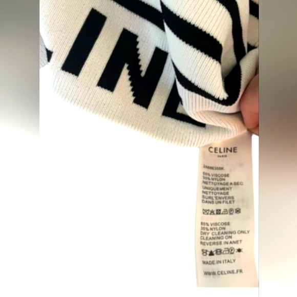 Authentic Celine Racerback Classic Striped Crop Top NWOT - Picture 2 of 3